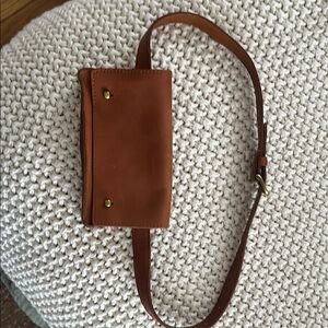 Madewell Cognac Brown Leather Belt Bag XS